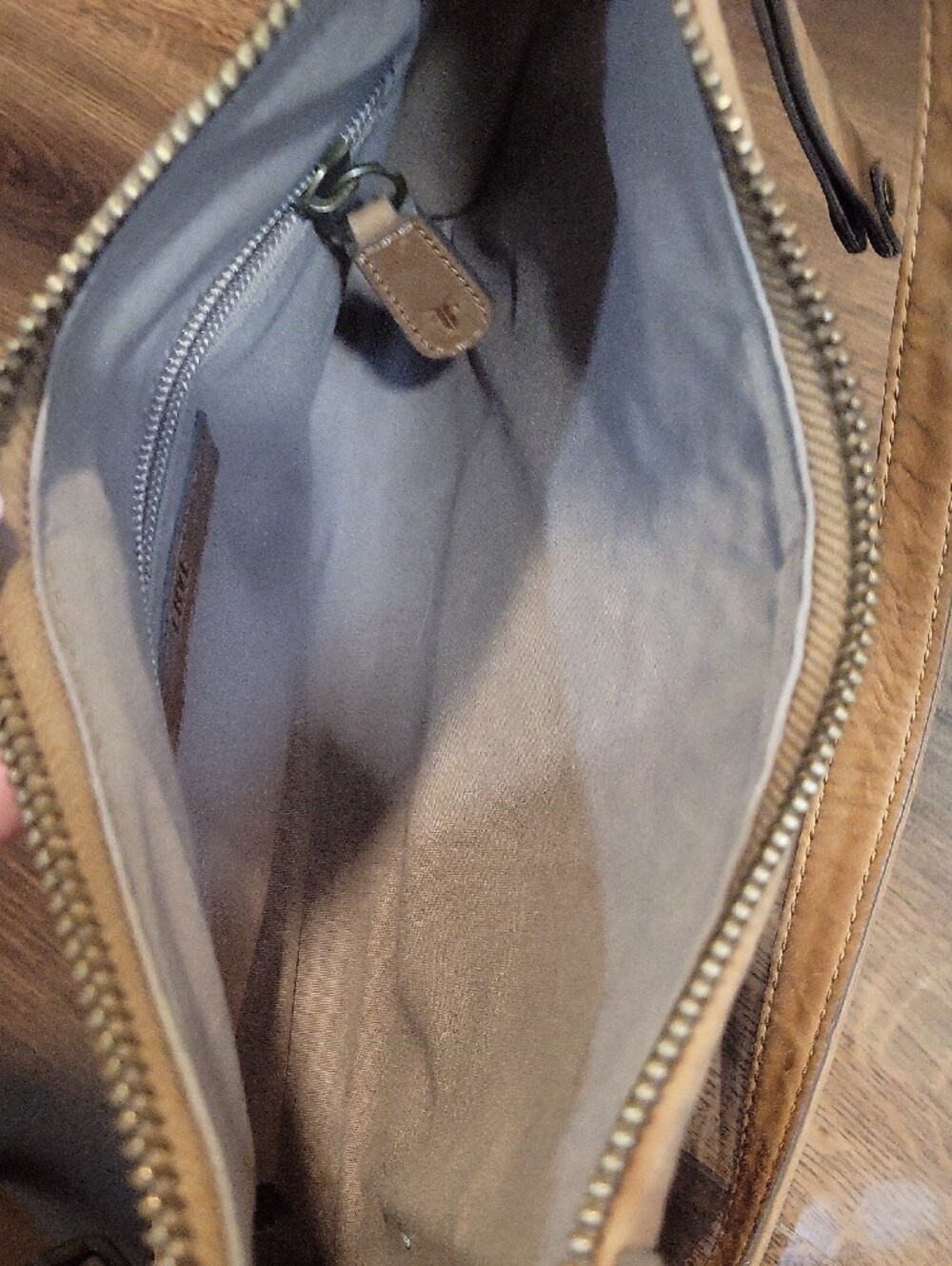 Frye Melissa Tan Woven Leather Crossbody Bag - Picture 5 of 9